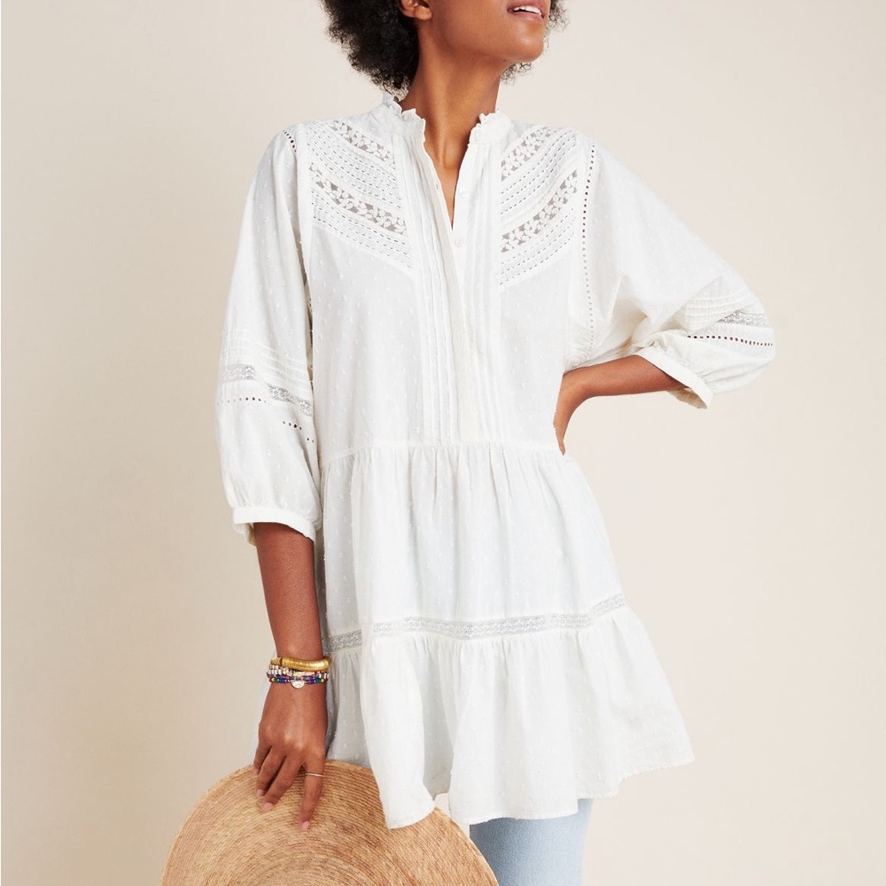 NWT Anthropologie Vicenza Lace Babydoll Tunic - XXSP